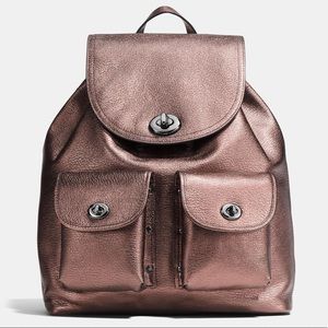 Coach Bronze Turnlock Rucksack
